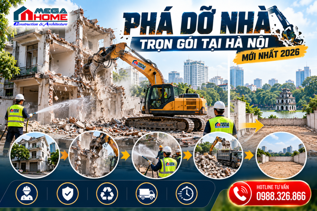 Báo Giá Phá Dỡ Nhà Trọn Gói Tại Hà Nội Mới Nhất 2026