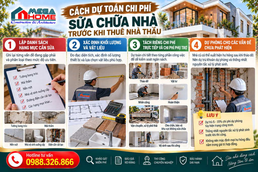 Báo Giá Sửa Chữa Nhà Trọn Gói Tại Hà Nội 2026
