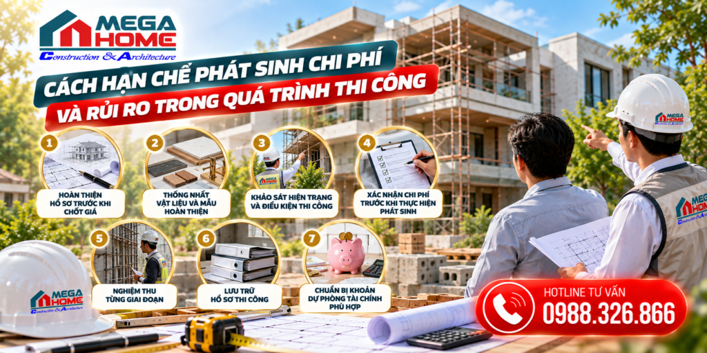 Cách hạn chế phát sinh chi phí và rủi ro trong quá trình thi công