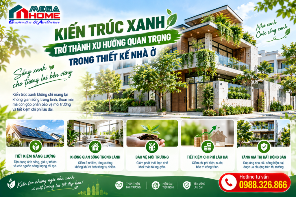 Kiến trúc xanh trở thành xu hướng quan trọng trong thiết kế nhà ở