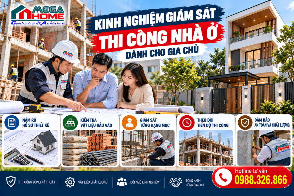 Kinh Nghiệm Giám Sát Thi Công Nhà Ở Dành Cho Gia Chủ