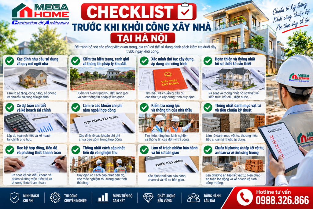Kinh Nghiệm Xây Nhà Trọn Gói Hà Nội 2026