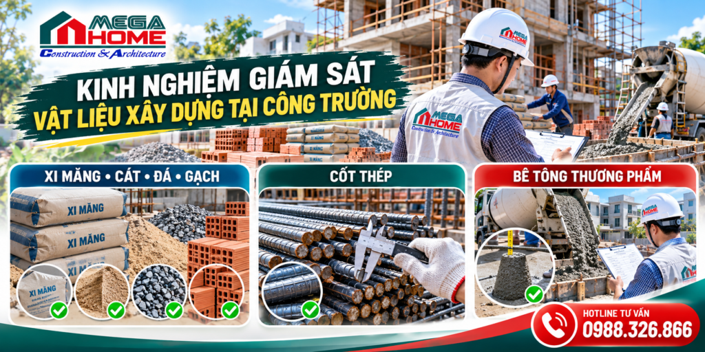 Kinh nghiệm giám sát vật liệu xây dựng tại công trường