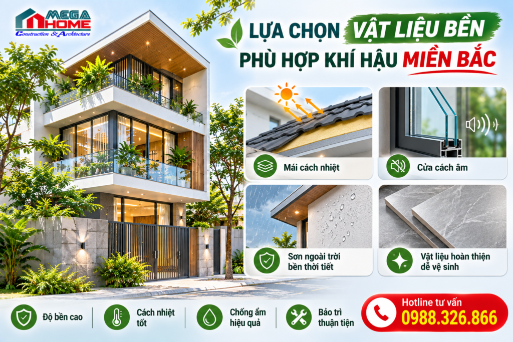 Lựa chọn vật liệu bền và phù hợp khí hậu miền Bắc