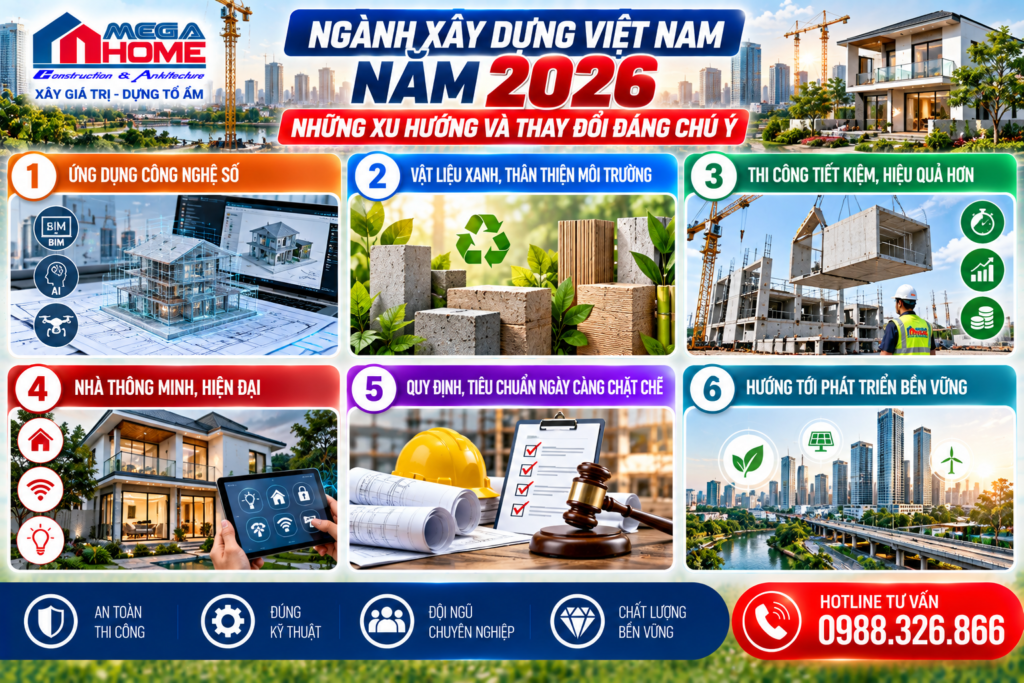 Ngành Xây Dựng Việt Nam Năm 2026 - Những Xu Hướng Và Thay Đổi Đáng Chú Ý