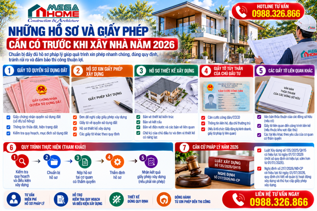 Những Hồ Sơ Và Giấy Phép Xây Nhà Cần Có Năm 2026