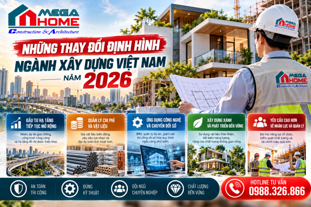 Những thay đổi định hình ngành xây dựng Việt Nam năm 2026
