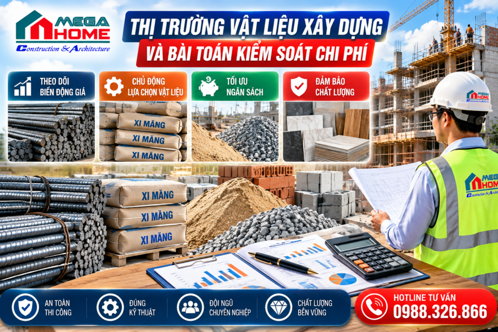 Thị trường vật liệu xây dựng và bài toán kiểm soát chi phí